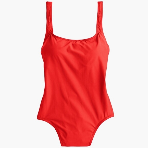 J. Crew Other - J.Crew red scoopback one-piece swimsuit size 12